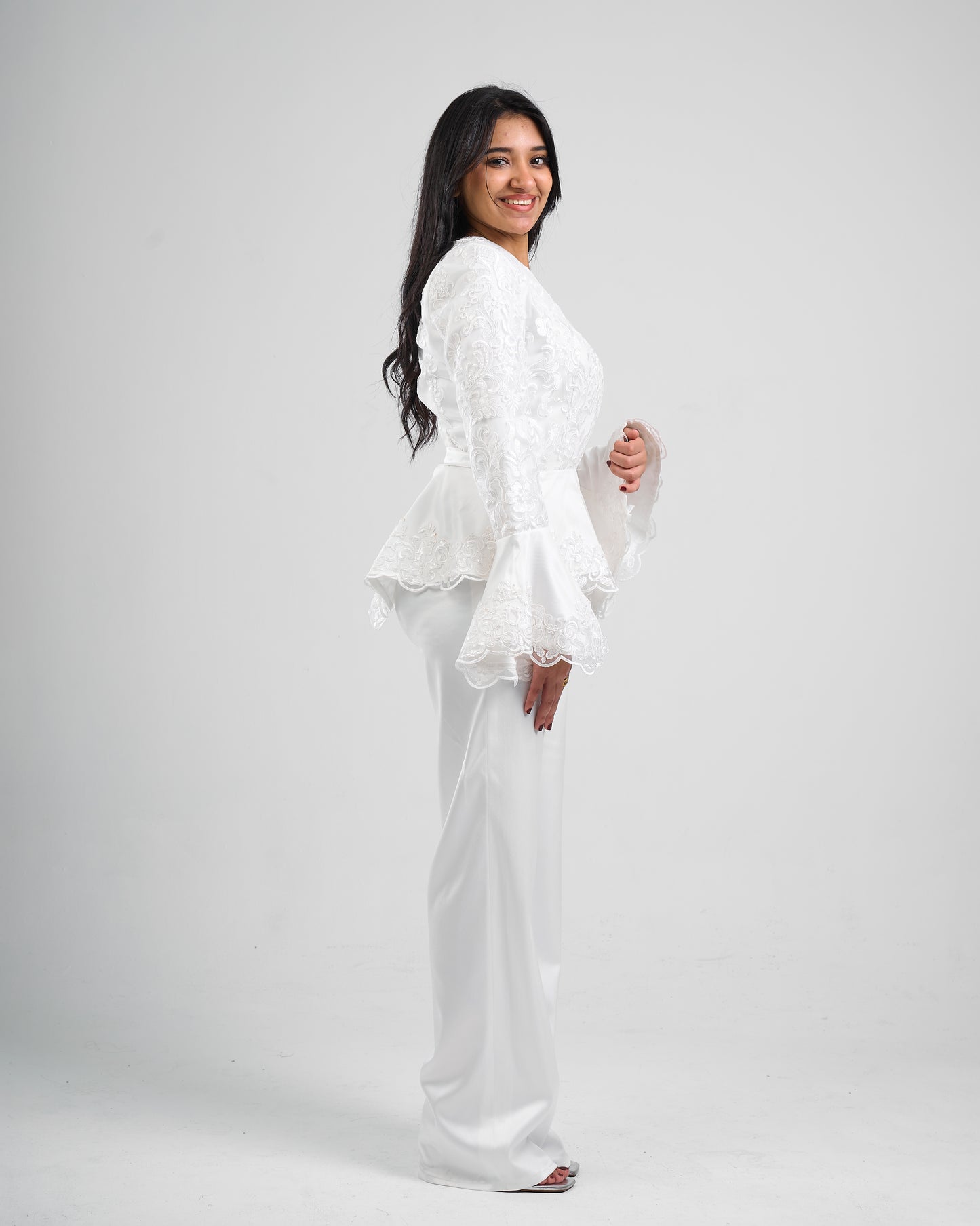 Ivory Lace Bell Sleeve Top