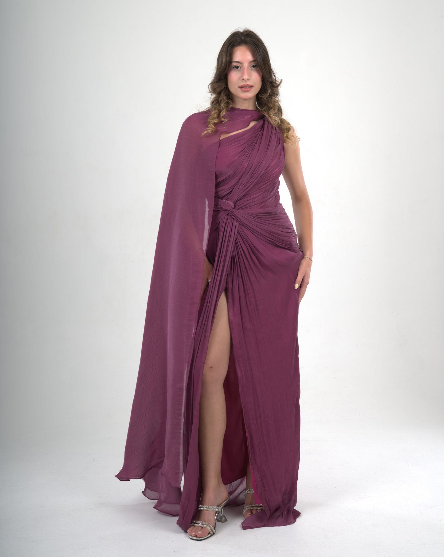 Violet Crinkle Dress
