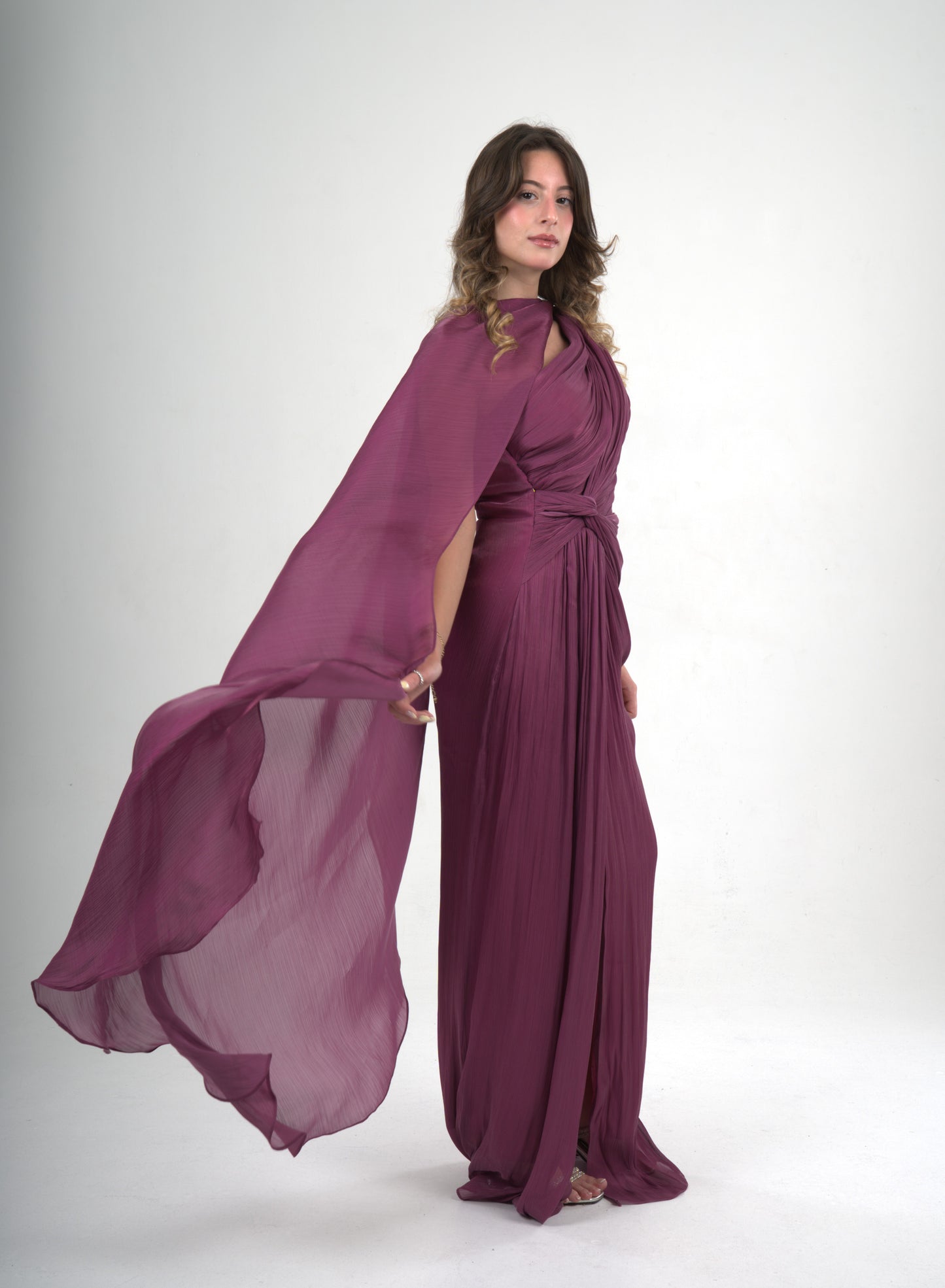 Violet Crinkle Dress