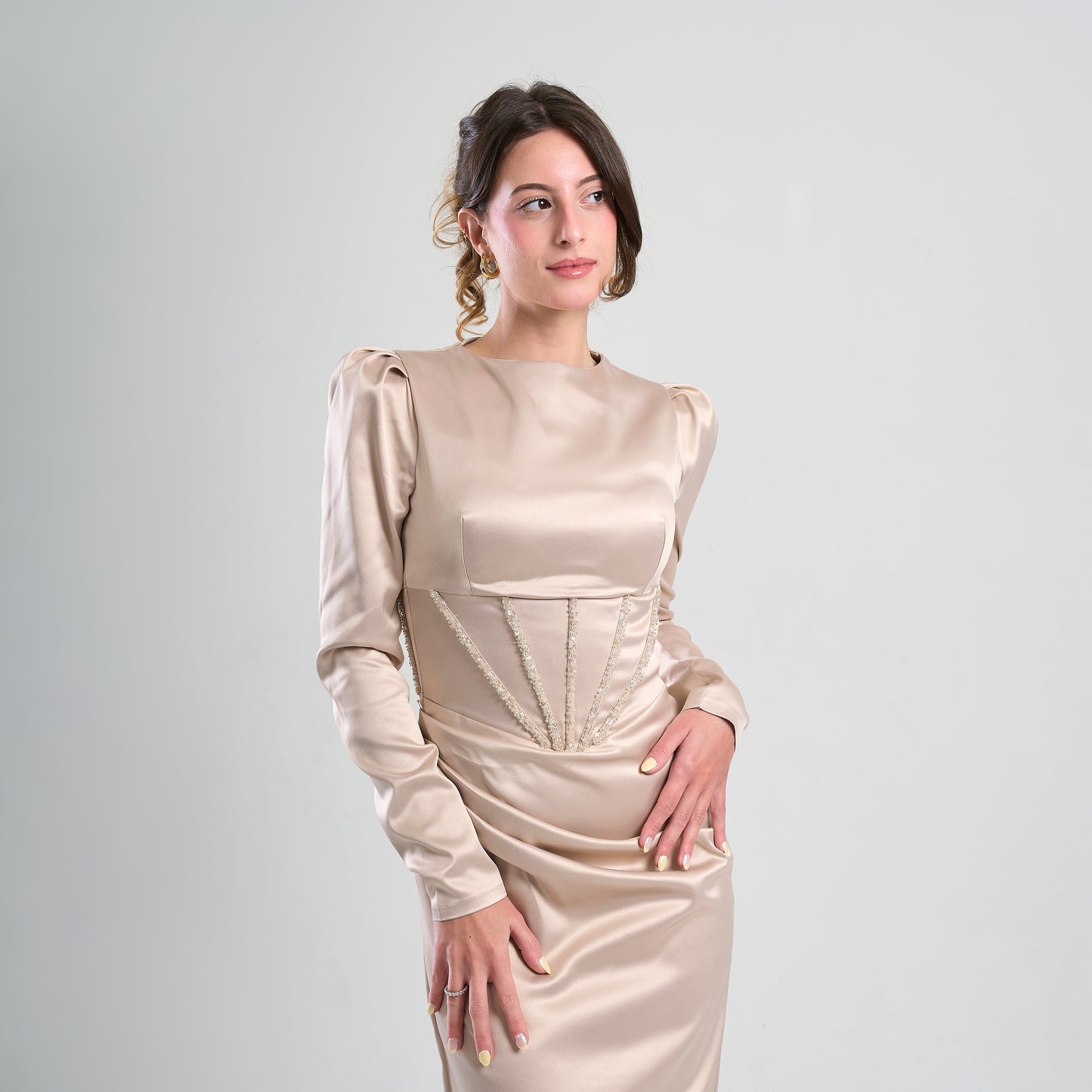 Celestia Satin Gown