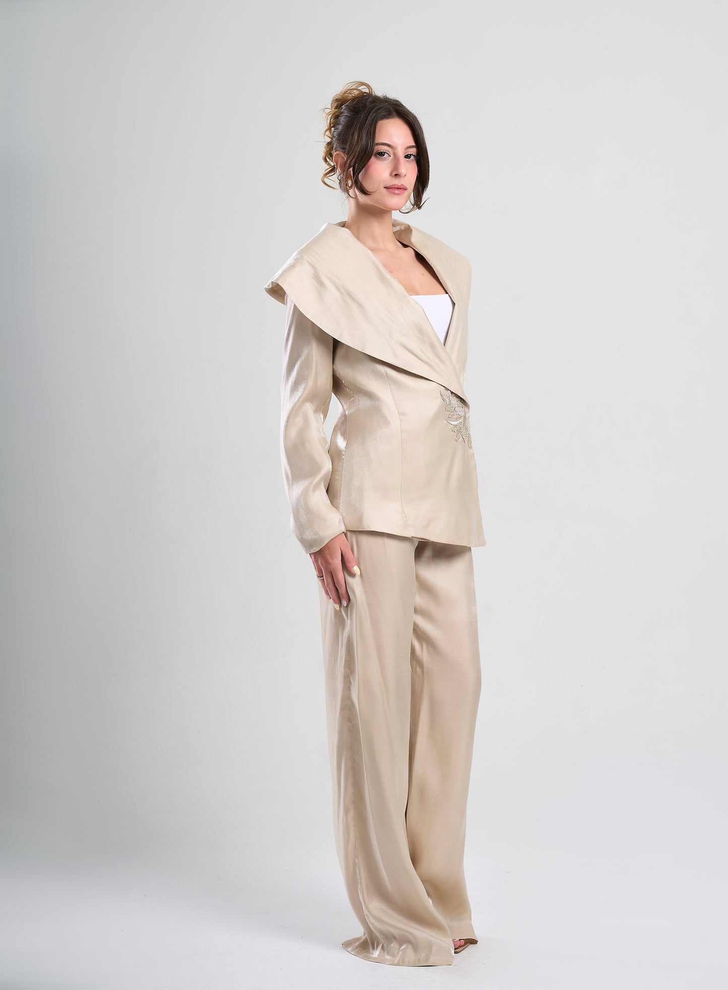 Gold Wide Collar Suit