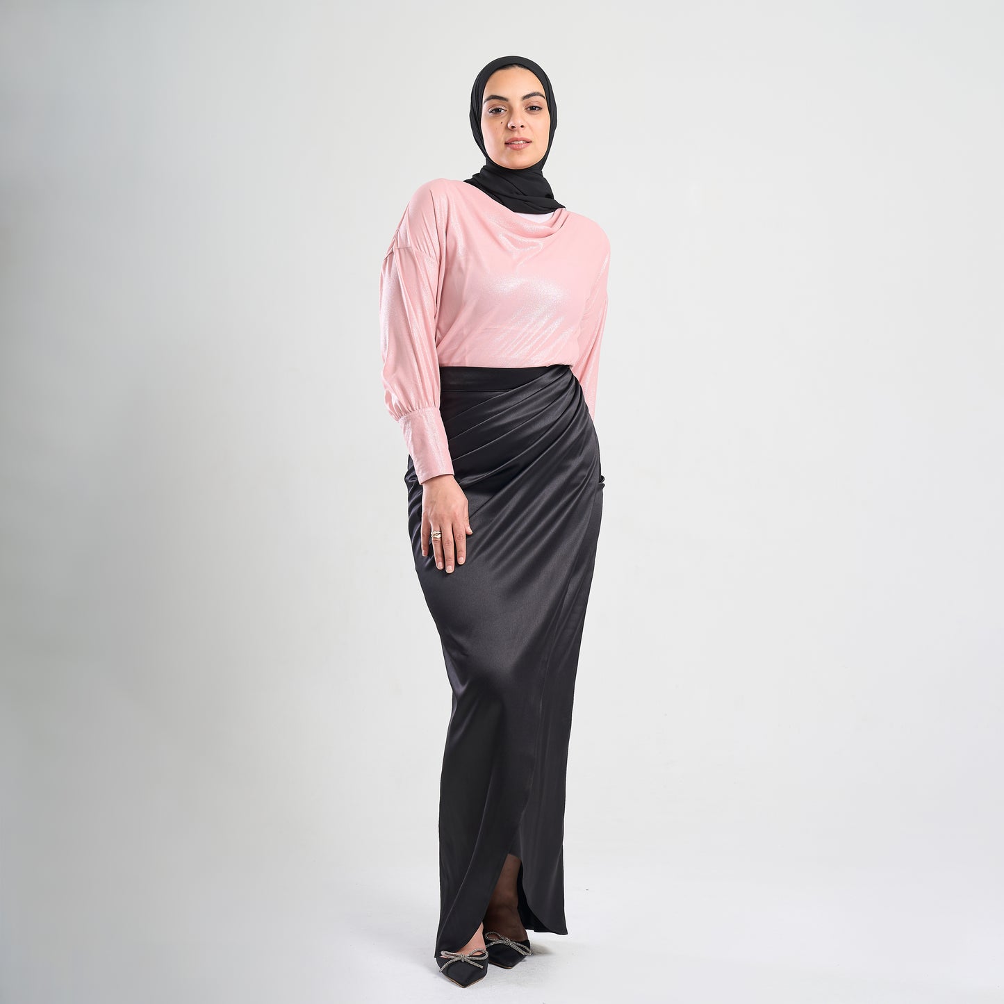 Satin Wrap Skirt