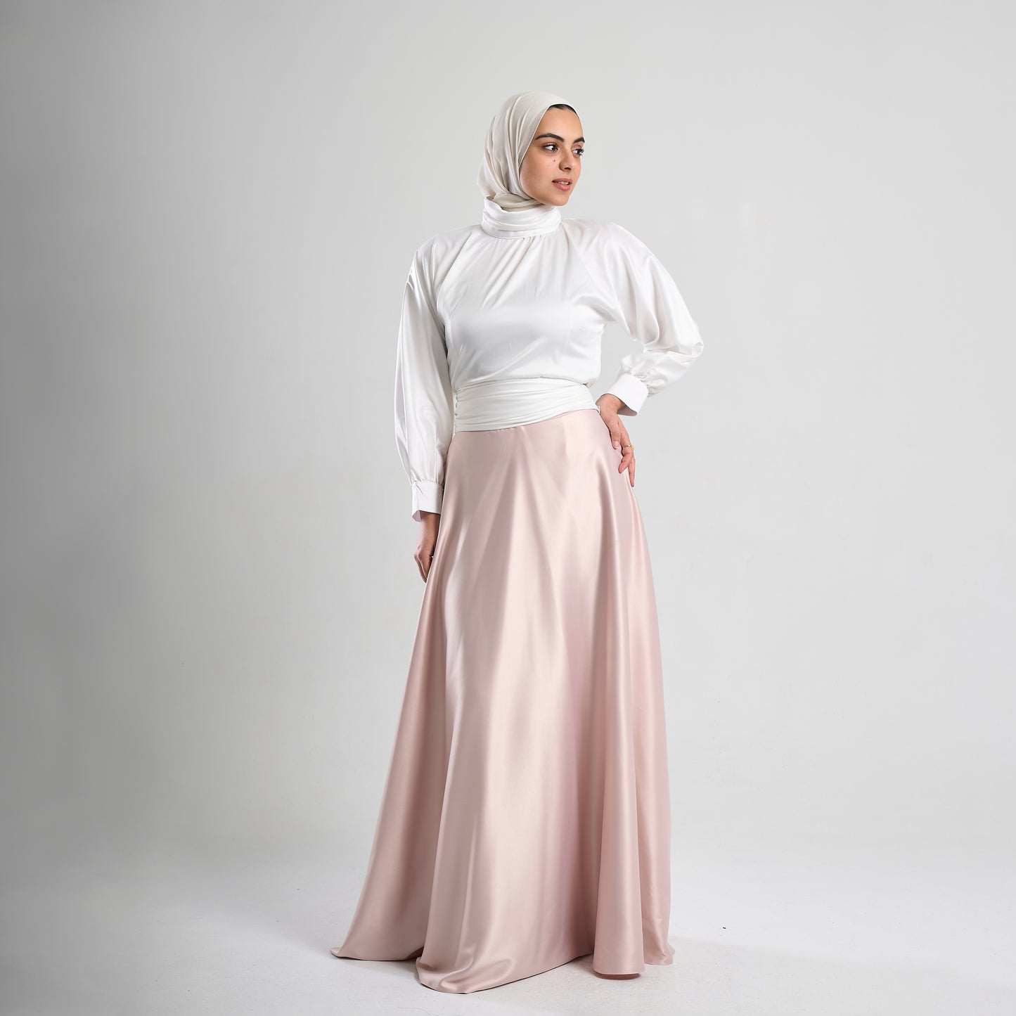 Satin Flare Skirt