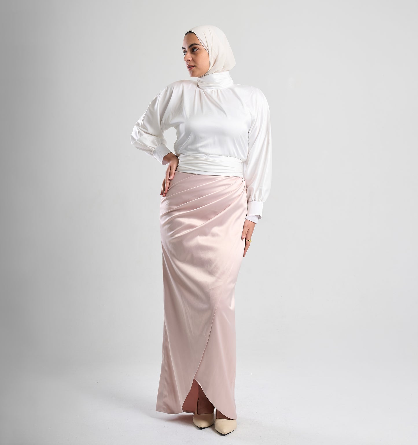 Satin Wrap Skirt