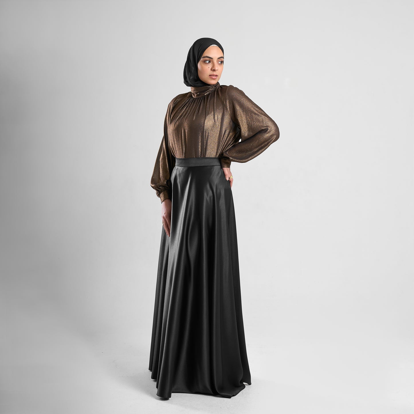 Satin Flare Skirt