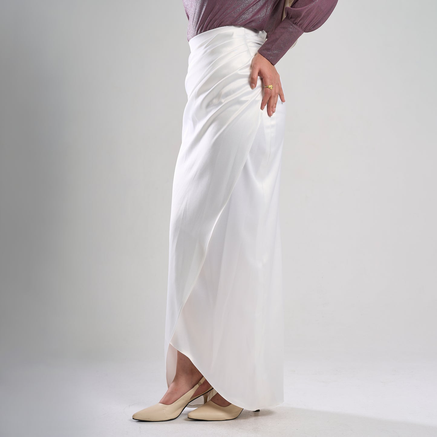 Satin Wrap Skirt