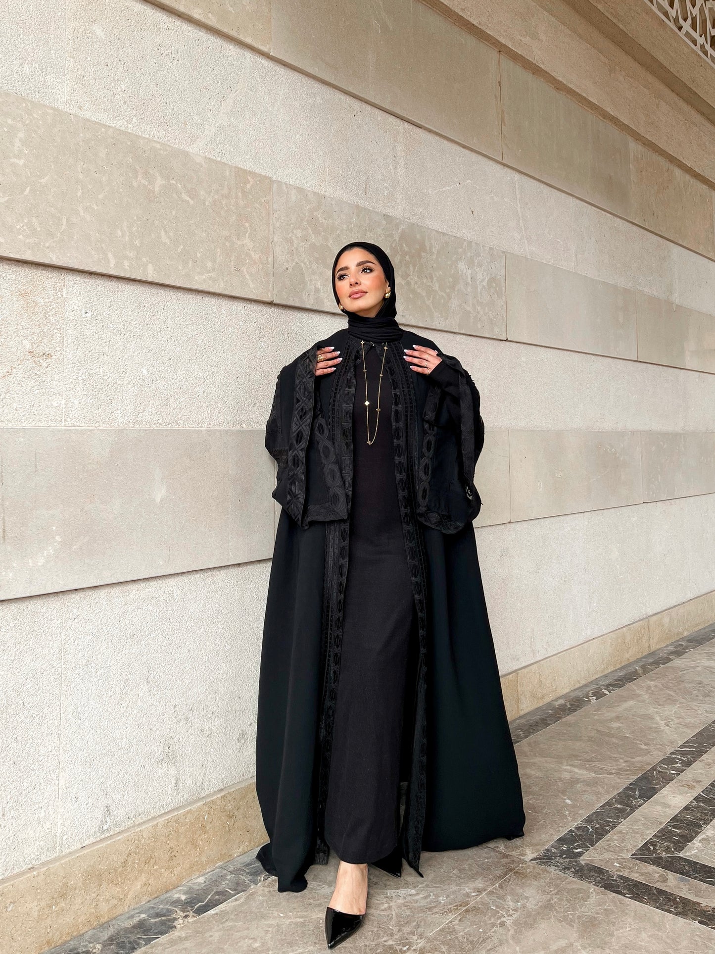 Lace Noir Kaftan