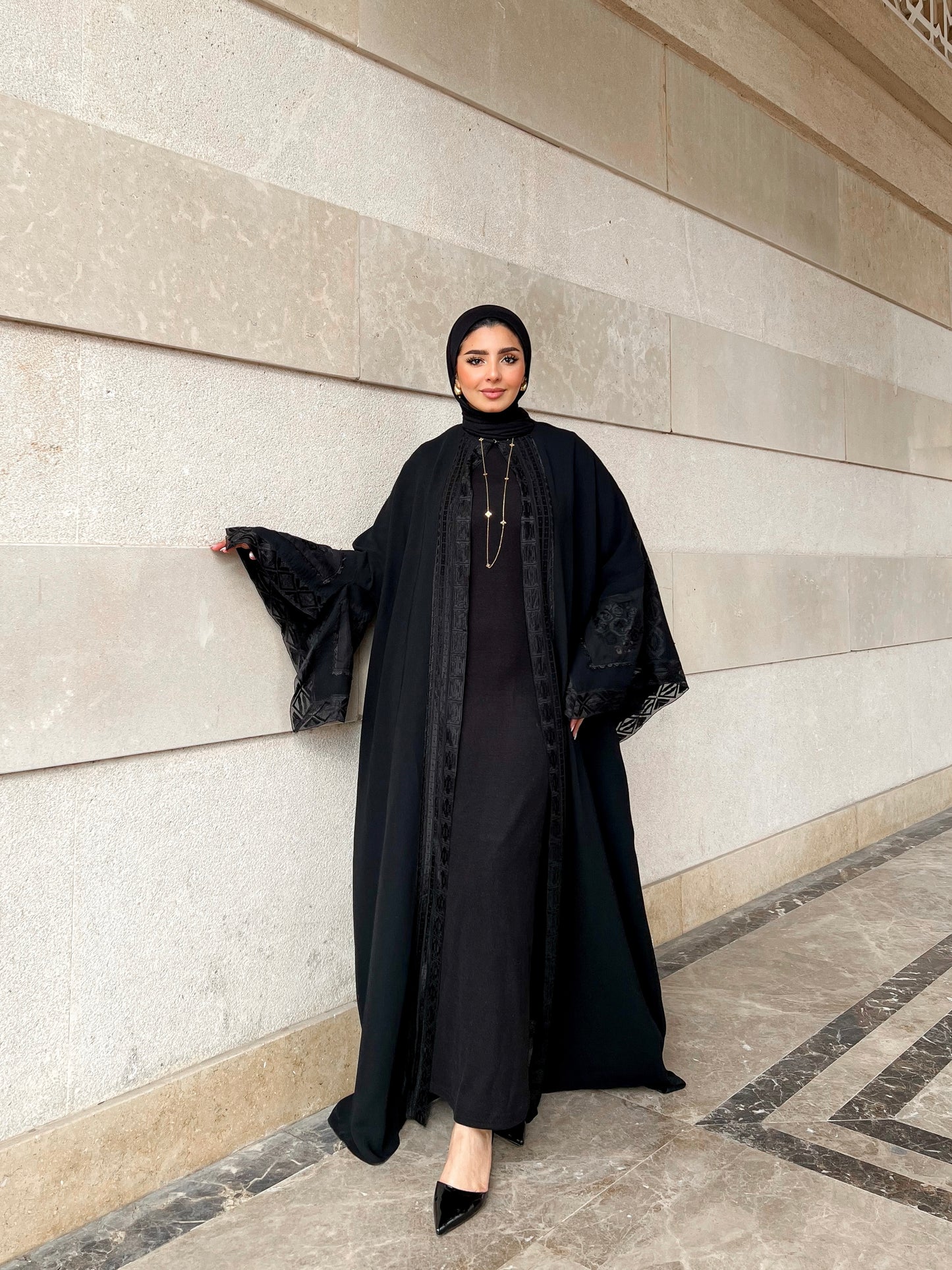 Lace Noir Kaftan