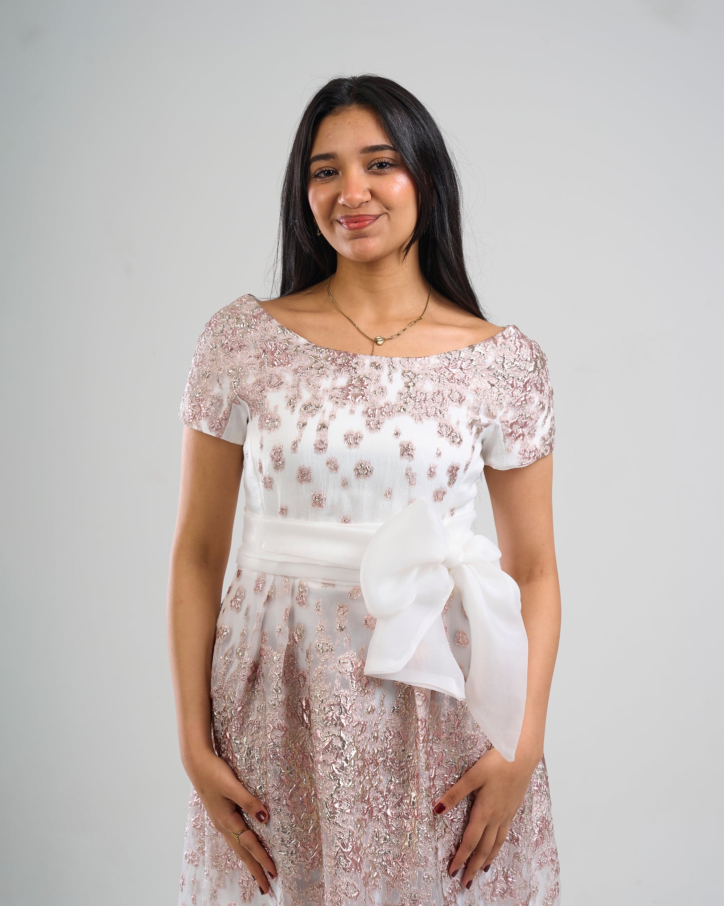 Rose Sparkle Bow Dress