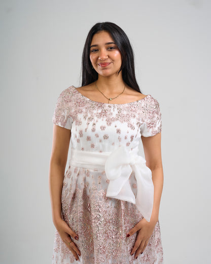 Rose Sparkle Bow Dress