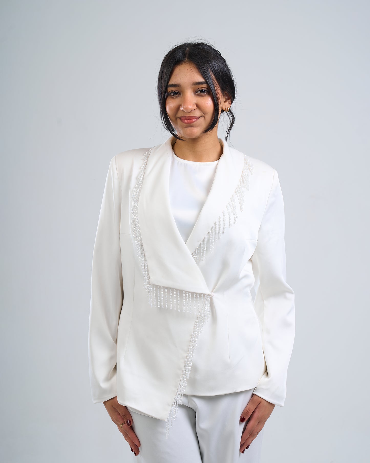 Pearl Cascade Satin Suit