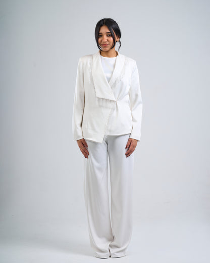 Pearl Cascade Satin Suit