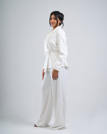 Pearl Cascade Satin Suit
