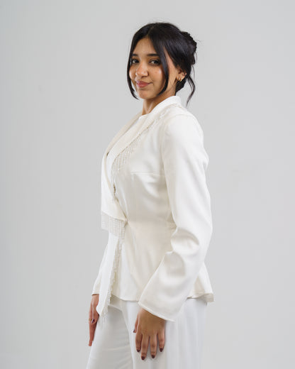 Pearl Cascade Satin Suit