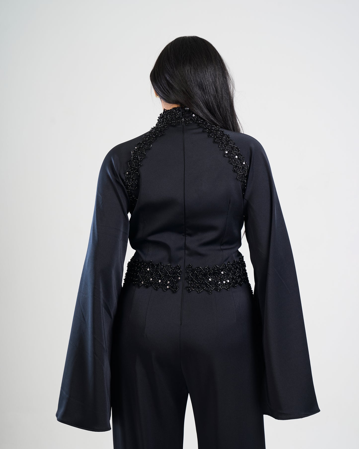 Noir Eclipse Embellished Jumpsuit