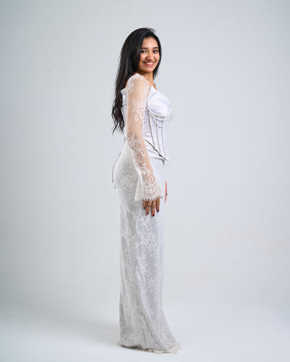 Pearl Lace Corset Gown