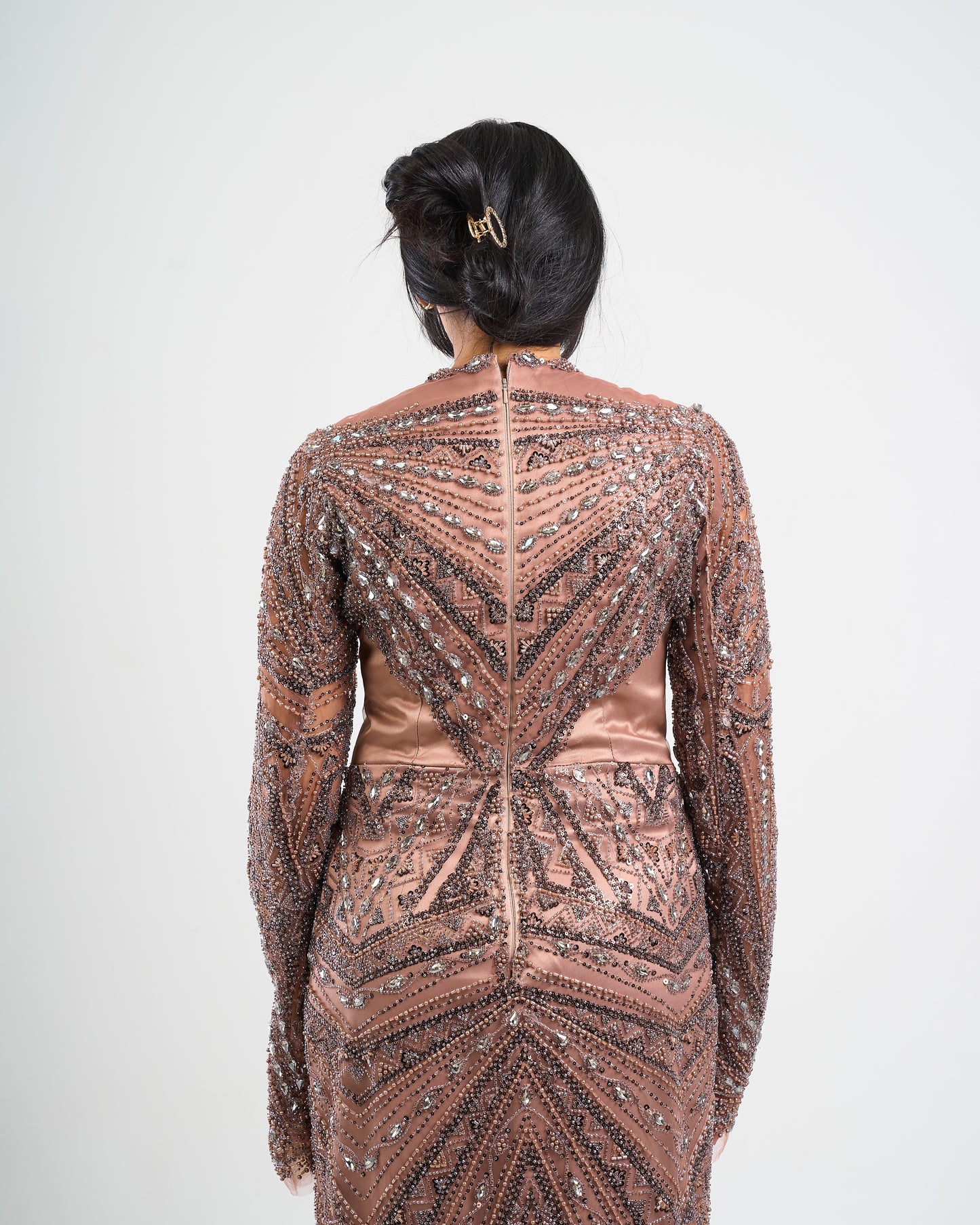 Mocha Royale 2-Ways Embellished Dress