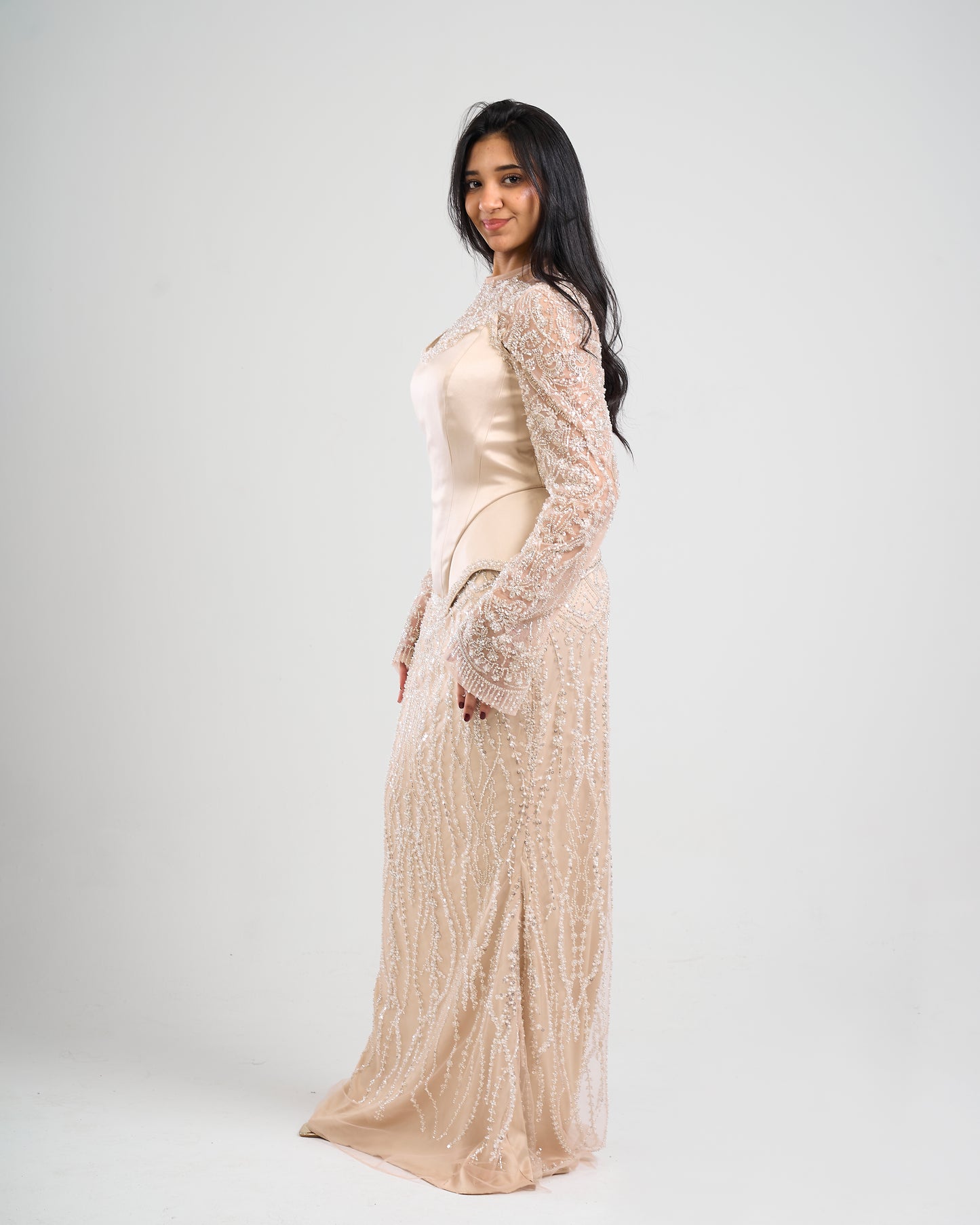 Golden Aura Embellished Gown