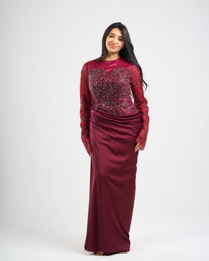 Ruby Embellished Gown