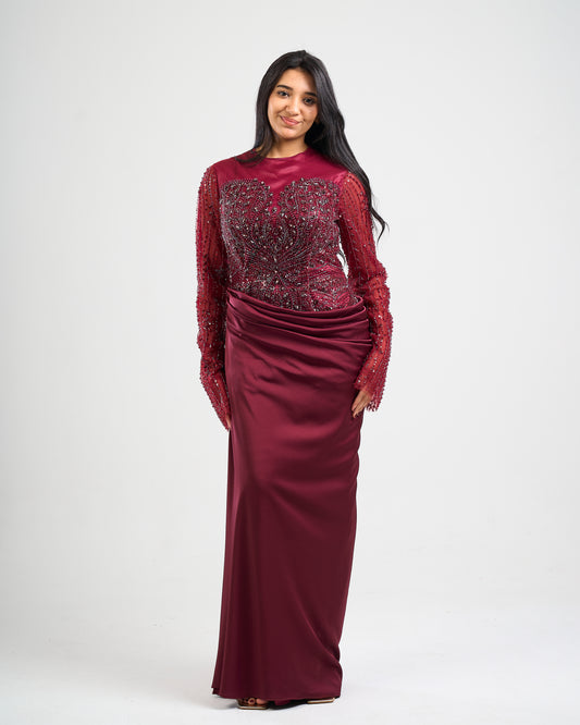 Ruby Embellished Gown