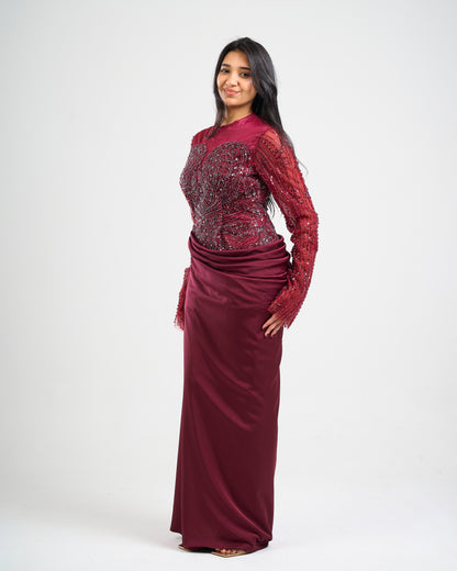 Ruby Embellished Gown