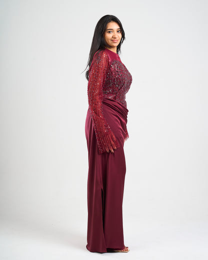 Ruby Embellished Gown