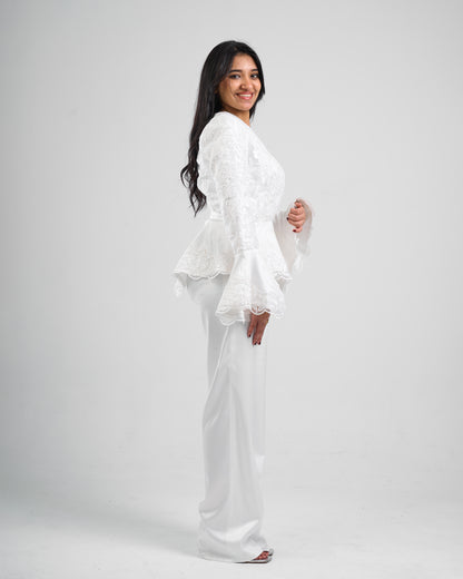 Ivory Lace Bell Sleeve Top