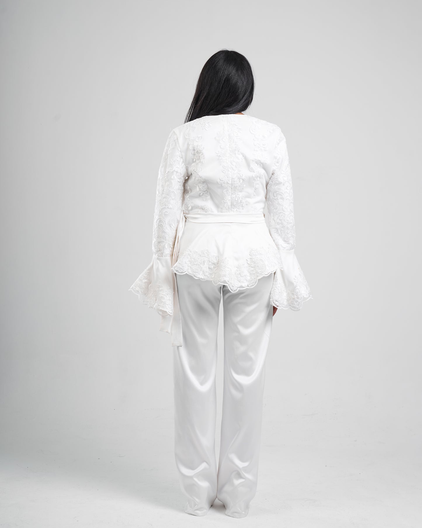 Ivory Lace Bell Sleeve Top
