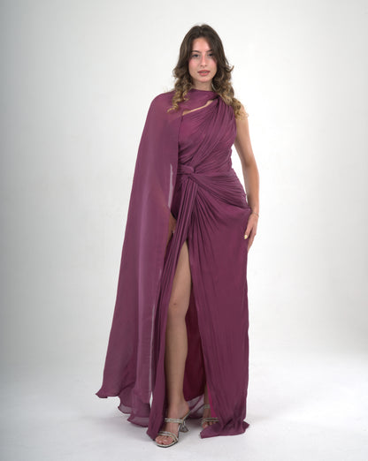 Violet Crinkle Dress
