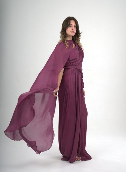 purple crinkle dress Purple Crinkle Chiffon Tiered Ruffle Mini Dress
