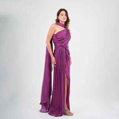 Violet Crinkle Dress