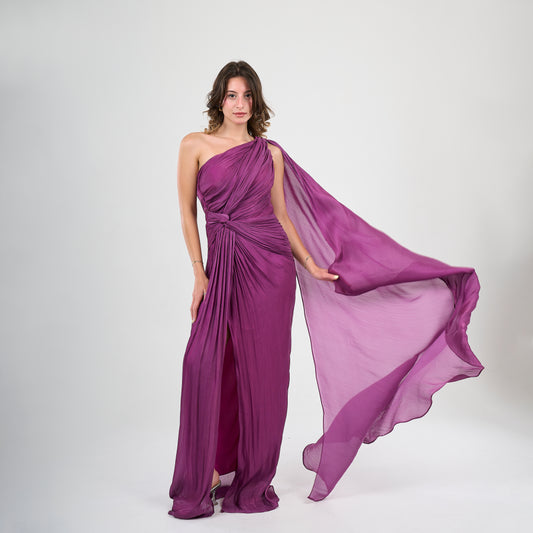 Violet Crinkle Dress
