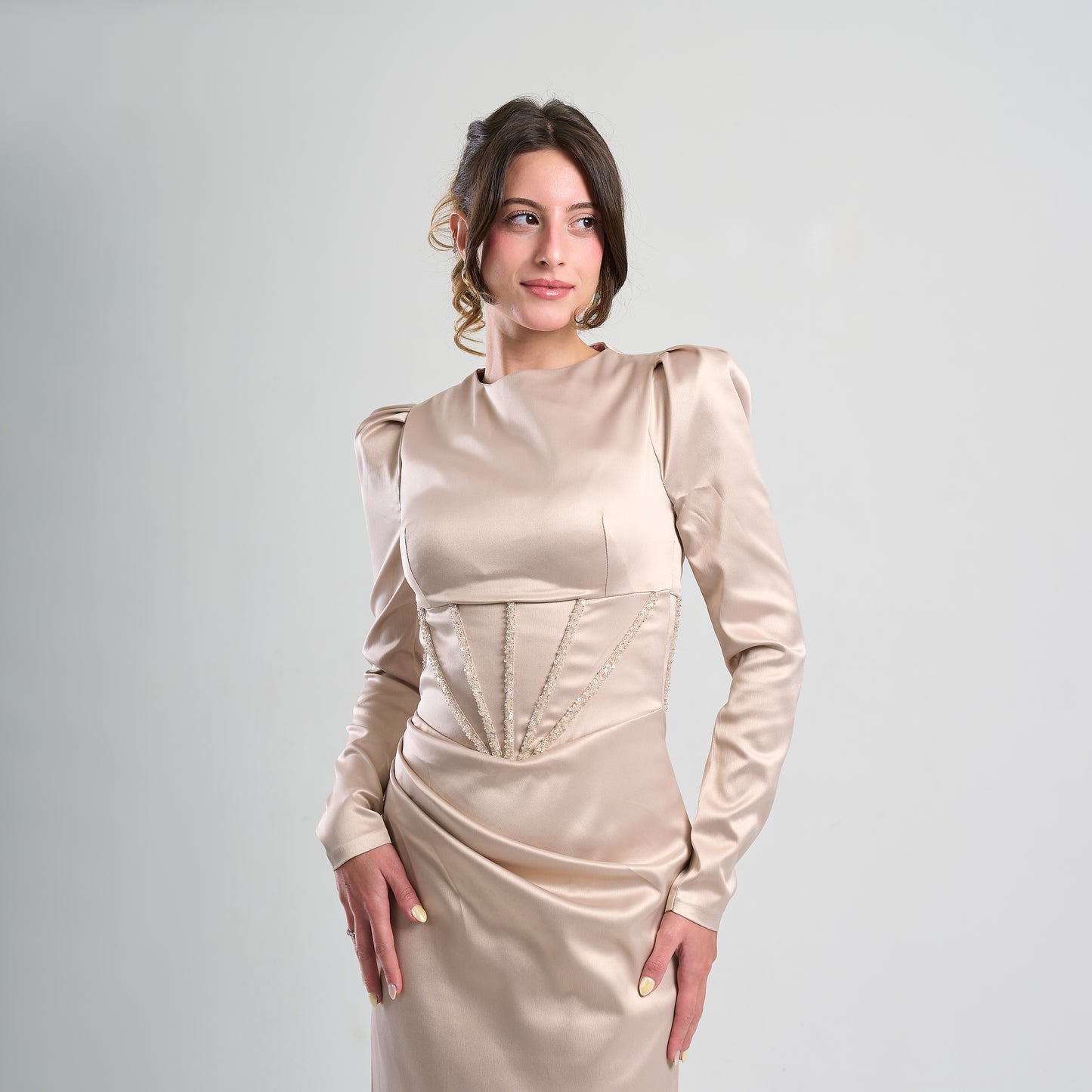 Celestia Satin Gown