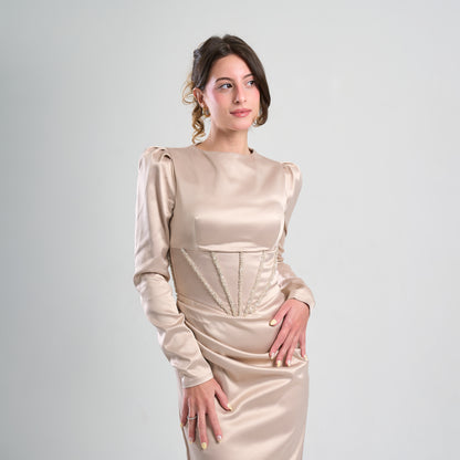 Celestia Satin Gown