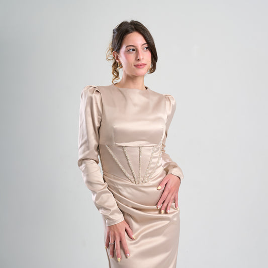 Celestia Satin Gown