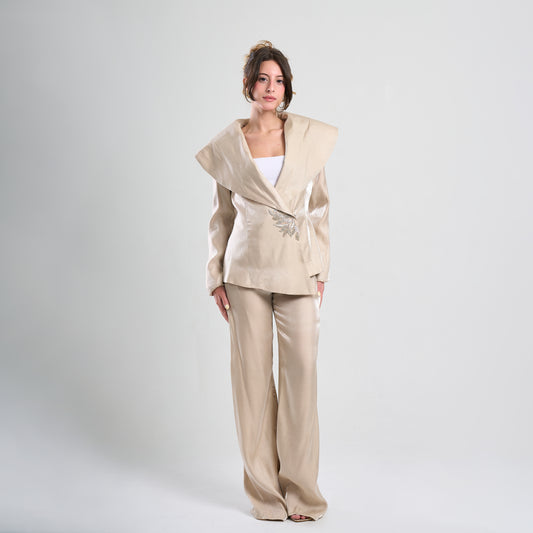 Gold Wide Collar Suit