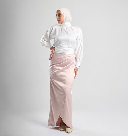 Satin Wrap Skirt