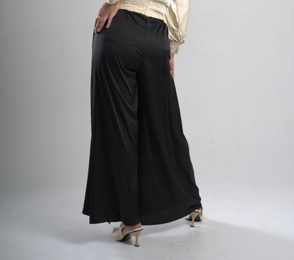 Silk Satin Pleated Pants