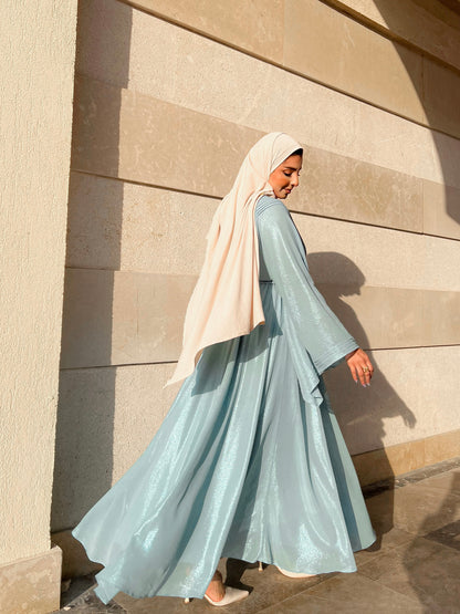 Modest V-neck Dress.