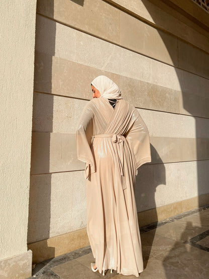 Modest V-neck Dress.