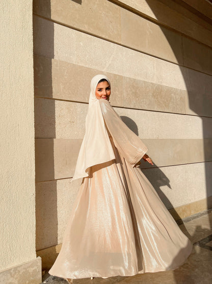 Modest V-neck Dress.