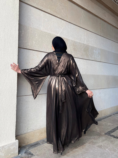 Modest V-neck Dress.