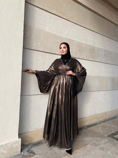 Modest V-neck Dress.