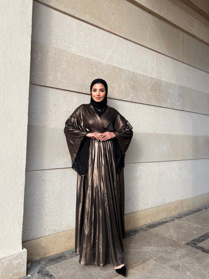 Modest V-neck Dress.