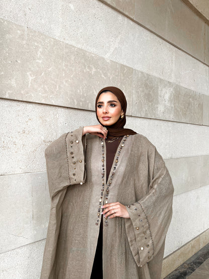 Beige Linen Kaftan