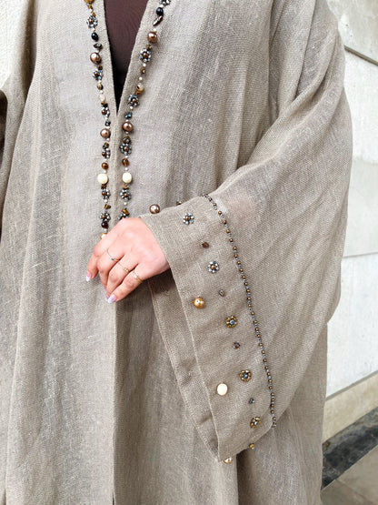 Beige Linen Kaftan