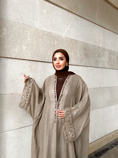 Beige Linen Kaftan