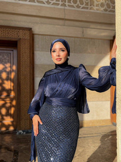 Sapphire Serenade Dress