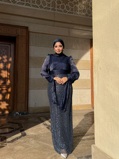 Sapphire Serenade Dress