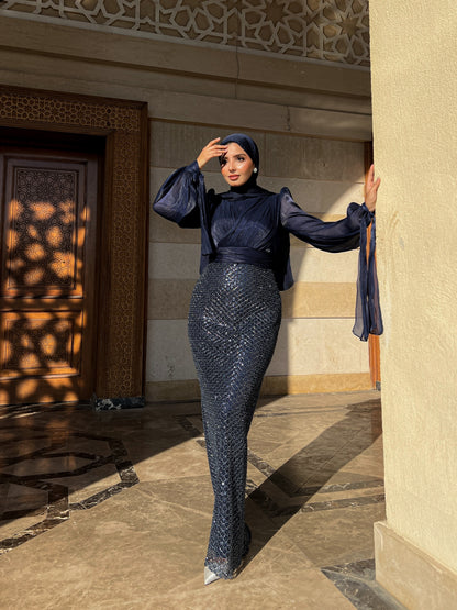 Sapphire Serenade Dress